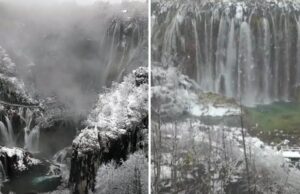 ФОТО: Снег падна на Плитвичките езера, глетката е прекрасна