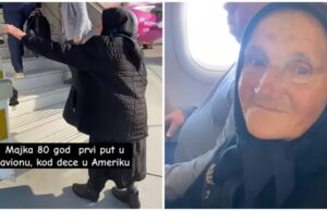 Се прекрсти и влезе: Видео од баба како лета во авион го расплака регионот