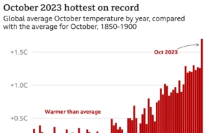 Би-би-си: По рекордниот октомври, 2023 сигурно ќе биде најтопла година во историјата