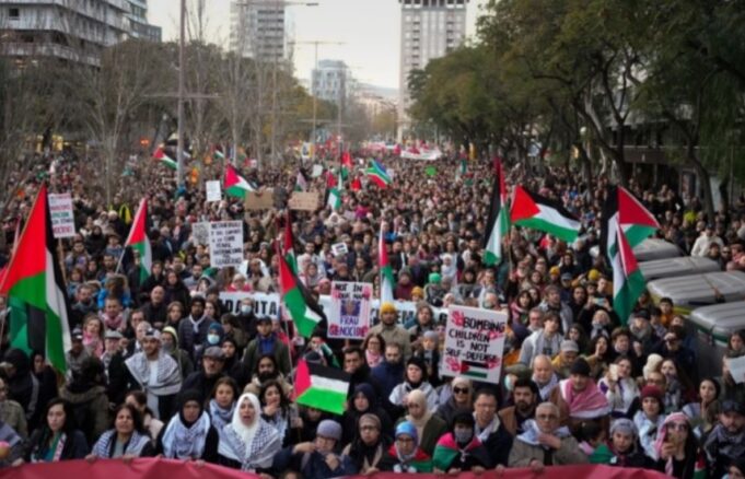 spanija protesti palestina