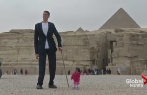 Највисокиот маж на светот повторно на дружба со најниската жена на светот