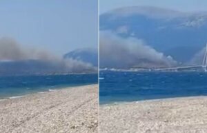 (Видео) Пожар на Халкидики, засега не се загрозени населените места