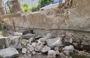 Министерство за здравство за паднатиот потпорен ѕид: Потребно е да се изнајде итно решение во заеднички напори со надлежните институции Градот Скопје и Општина Центар