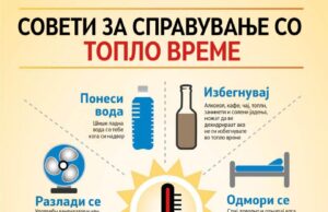 Задолжително да се носи капа, крем за сончање, да се избегнува топла, зачинета и солена храна, ИЈЗ со совети за жештините