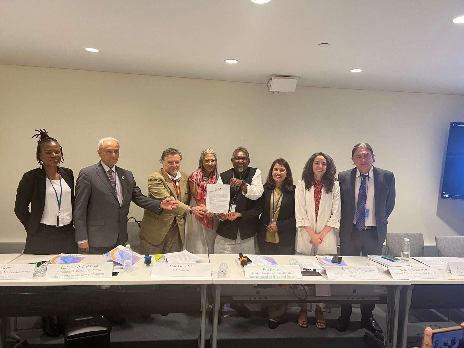 Фрчкоски во ОН копретседаваше на Глобалниот Форум на заедниците дискриминирани на работа и поради потеклото