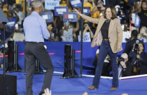 „Трамп се кандидира за американски тиранин“: Обама, Спајк Ли и Спрингстин ja поддржаа Харис на митинг во Џорџија