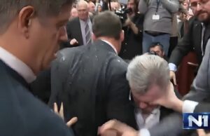 (Видео) Тепачка во српскиот парламент