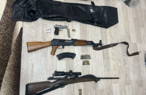 Претрес во Средно Коњари, пронајдено оружје, приведено едно лице