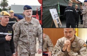 На Шпанија и се заканува ново невреме, вклучен портокалов аларм: кралот во маскирна униформа ја посети војската