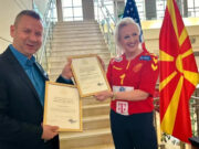 Ракометарите и претседателот Мукаетов на гости кај американската амбасадорка, Агелер