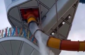 (Видео) Пукна тобоган на најголемиот крузер во светот, повреден патник