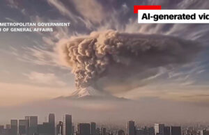 Токио објави видео од вештачка интелигенција од ерупцијата на вулканот Фуџи за да ги подготви жителите