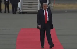 (Видео) Малку лево, па десно – коментари за начинот на кој Трамп чекореше на црвениот килим