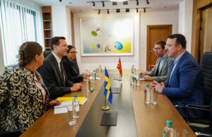 Можност за воведување на нови авиолинии, тема на средбата меѓу вицепремиерот Николоски и шведскиот амбасадор Солстром