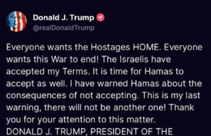 Трамп до Хамас: Ова е вашето последно предупредување, нема да има друго