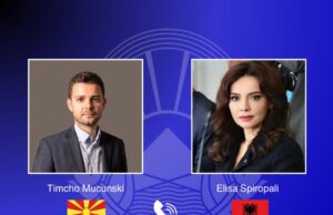 Телефонски разговор на Муцунски со министерката за Европа и надворешни работи на Албанија