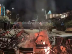 (Видео) Демонстранти упаднаа во претседателската резиденција во Тбилиси на денот на локалните избори