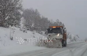 Во прекин сообраќајот на патот Никифорово – Леуново – Бунец поради врнежи од снег