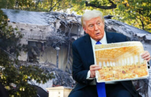 Трамп ја урна источната страна на Белата куќа за нова сала за бал од 300 милиони долари