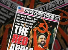 Зохран Мамдани со чекан и срп на насловната страница на „Њујорк пост“
