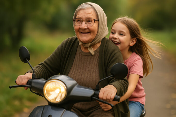 baba-vnuka-moped