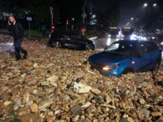 (Видео) Урагански ветришта и поплави во Грција: двајца загинати