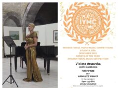 Голем двоен меѓународен успех на познатата штипска оперска пејачка Виолета Арсовска