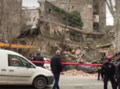 Во Белград се урна напуштен двокатен објект