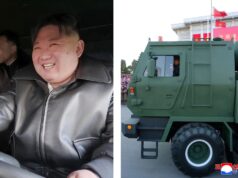 Северна Кореја покажа нов ракетен фрлач: Ким лично го управуваше борбеното возило