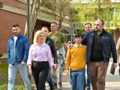 Градоначалникот на Град Скопје на настан организиран по повод Светскиот ден на лицата со Даунов синдром