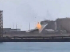 (Видео) Иран со дрон погоди пристаниште во Оман