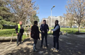 (Фото) Започна реконструкцијата на јавните пешачки површини кај ТЦ „Три бисери“