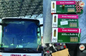 (Фото) Во вентилацијата на автобус на „Дурмо Турс“ од Гостивар скриени куршуми, уапсени две лица