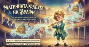Премиера на концертот за деца „Магичната флејта на Вулфи“
