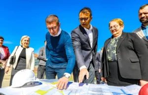 Мицкоски од Ѓорче Петров: Продолжуваме со инвестиции во образованието, започна доградбата на училиштето ООУ Страшо Пинџур