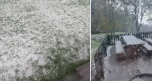 Невреме со град и силен ветер ја зафати Словенија