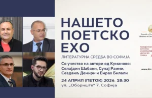 Средба со четворица литературни автори од Куманово на настанот „Нашето поетско ехо“ во Македонскиот КИЦ во Софија