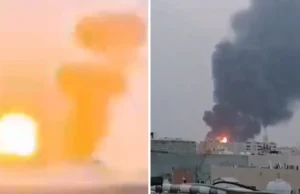 (Видео) Голем пожар во нафтен комплекс во Бахреин откако Иран го погодил со дрон