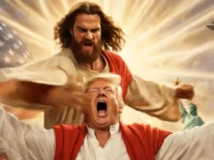 Иран објави видео со вештачка интелигенција на кое Исус го удира Трамп