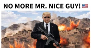 Трамп објави фотографија како држи автоматска пушка и му порача на Иран да се вразуми