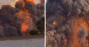 (Видео) Снимки од силна експлозија во иранска ракетна база се шират на мрежите