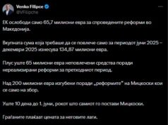 Филипче: Над 200 милиони евра од ЕУ се изгубени поради „реформите“ на Мицкоски кои се само на збор
