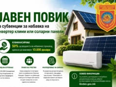 Oпштина Илинден објави повик за субвенции за инвертер клими или соларни панели