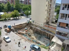 Свлечиште на градилиште во Скопје: Оштетена инфраструктура, кабли за струја