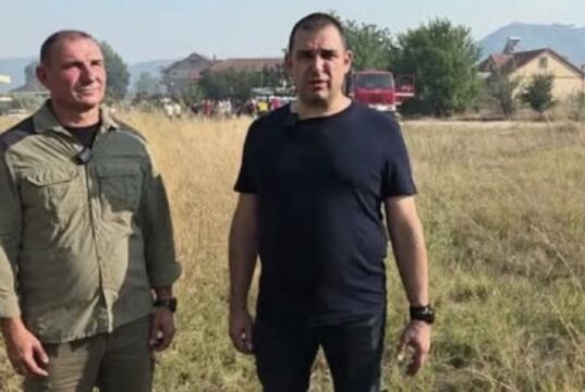 Огнената стихија се закани на Струмица: Пожарот стигна до куќите, пожарникарите спречија катастрофа