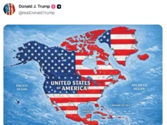 Трамп објави „нова мапа“ на Северна Америка: Мексико, Канада и Гренланд се дел од САД
