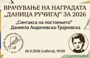 Во ДПМ ќе биде врачена наградата „Даница Ручигај“
