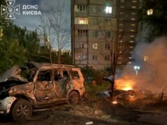 (Видео) Русија изврши напад со балистички ракети врз Киев: избувна пожар