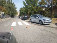 (Фото) Обновување на сообраќајната сигнализација пред училиштата и градинките во Карпош